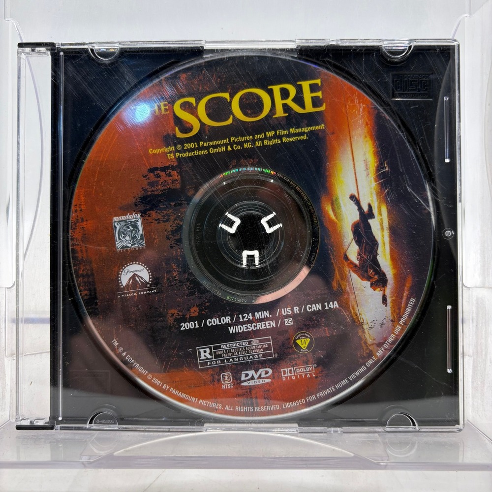 The Score DVD 2001 Robert De Niro Edward Norton Widescreen Crime Thriller Movie